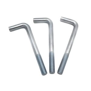 L-Shaped Anchor Bolts with Nuts & Washers for Concrete Foundation