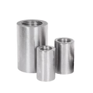 High Strength Rebar Coupler with Right & Left Hand Threads – Straight Thread Steel Bar Splicing Sleeve / Rebar Connector Nut